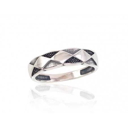 Sudraba gredzens 2101661(POx-Bk), Sudrabs	925°, oksids (pārklājums)