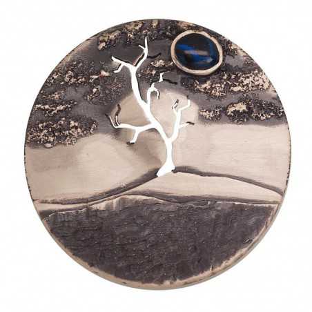 Sudraba piespraude 2920211(Matt+POx-MattBk)_PL-B, Sudrabs	925°, oksids (pārklājums), Perlamutrs 