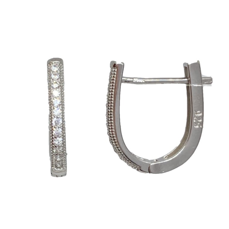 Sudraba auskari ar angļu aizdari, Metāls: Sudrabs, Smalkums: 925°,