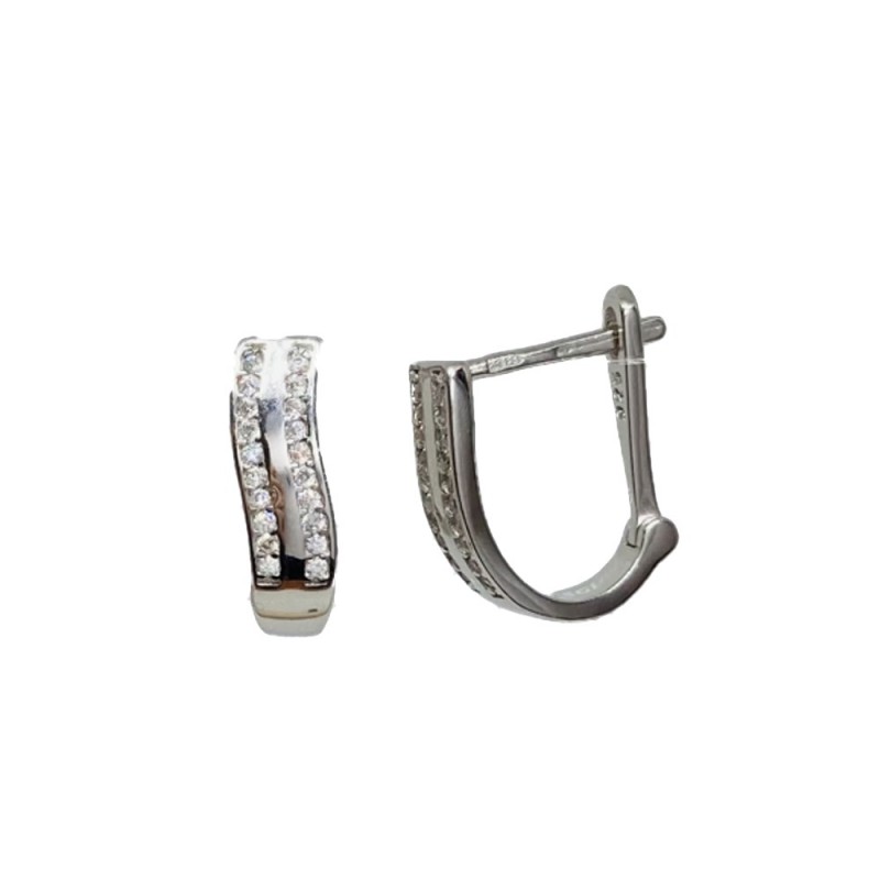 Sudraba auskari ar angļu aizdari, Metāls: Sudrabs, Smalkums: 925°,