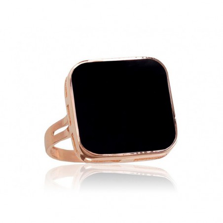 Zelta gredzens 1101085(Au-R)_ML-BK, Sarkanais Zelts	585°, Juvelieru emalja 