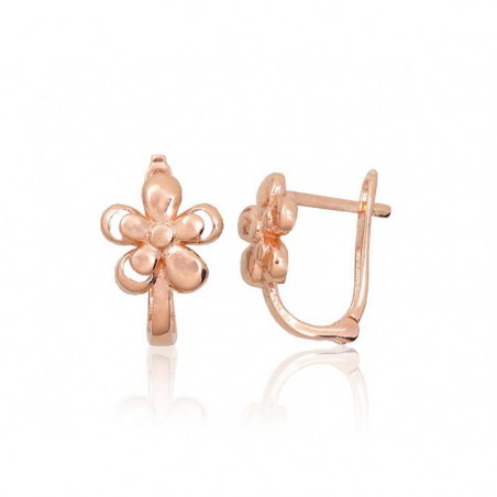 Zelta auskari ar  angļu  slēdzēju 1201447(Au-R), Sarkanais Zelts	585°