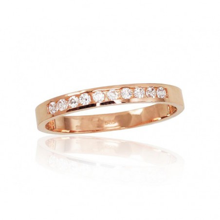 Zelta gredzens 1100832(Au-R)_CZ, Sarkanais zelts	585°, Cirkoni 