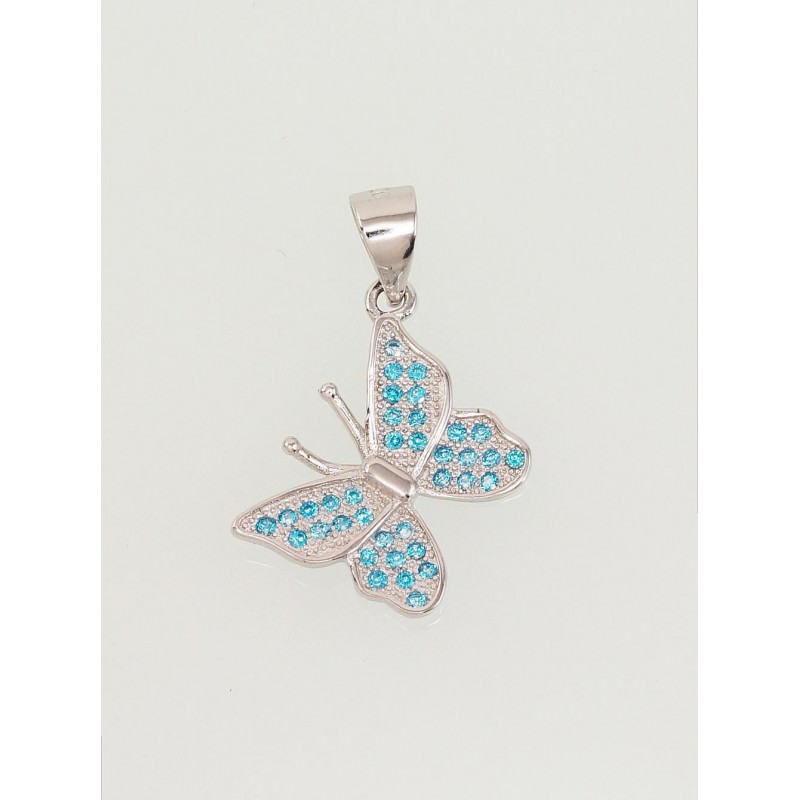 Sudraba kulons 2301650(PRh-Gr)_CZ-AQ, Sudrabs	925°, rodijs (pārklājums), Cirkoni 