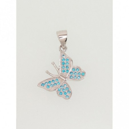 Sudraba kulons 2301650(PRh-Gr)_CZ-AQ, Sudrabs	925°, rodijs (pārklājums), Cirkoni 