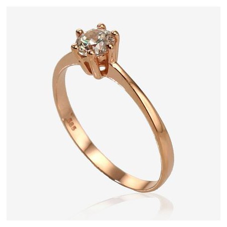 Zelta gredzens 1100102(Au-R)_CZ, Sarkanais Zelts	585°, Cirkoni 