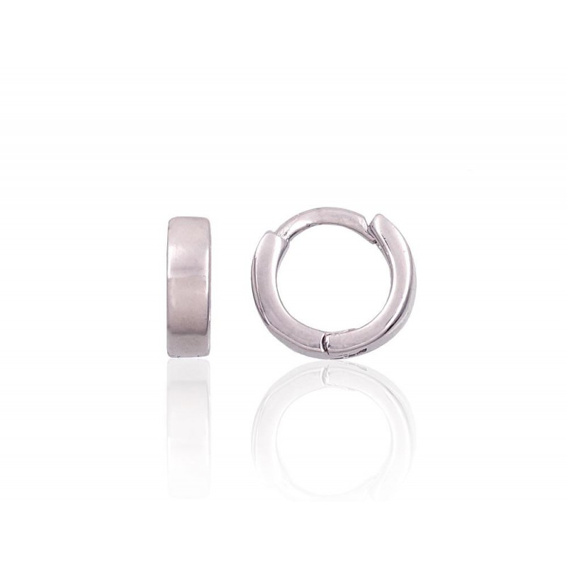 Sudraba auskari ar apaļu aizdāri 2203682(PRh-Gr), Sudrabs	925°, rodijs (pārklājums)