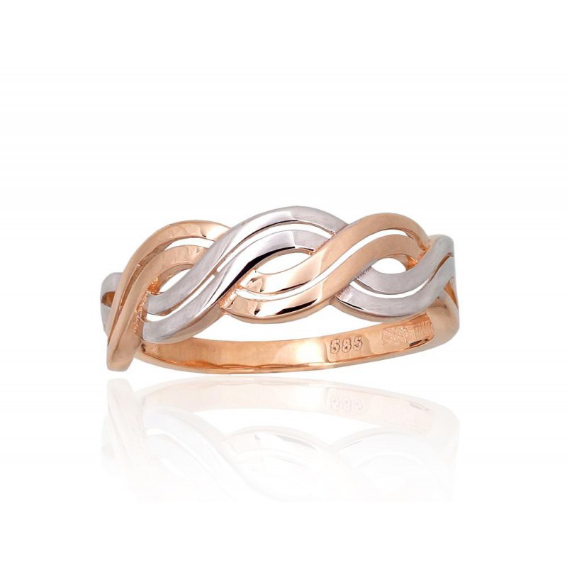 Zelta gredzens 1101087(Au-R+PRh-W), Sarkanais Zelts	585°, rodijs (pārklājums) 