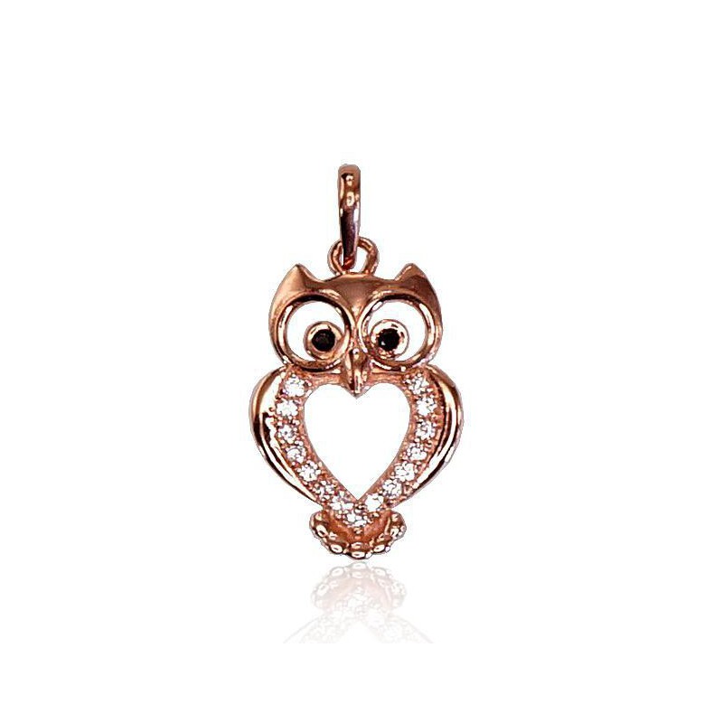 Zelta kulons 1300357(Au-R)_CZ+CZ-BK, Sarkanais zelts	585°, Cirkoni 