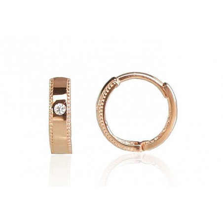 Zelta auskari  1200647(Au-R)_CZ, Sarkanais zelts	585°, Cirkoni 