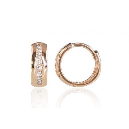 Zelta auskari  1200648(Au-R)_CZ, Sarkanais zelts	585°, Cirkoni 