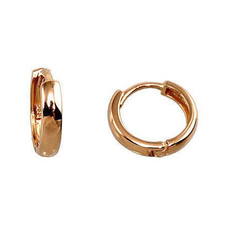 Zelta auskari ar apaļu aizdāri 1200311(Au-R), Sarkanais Zelts	585°