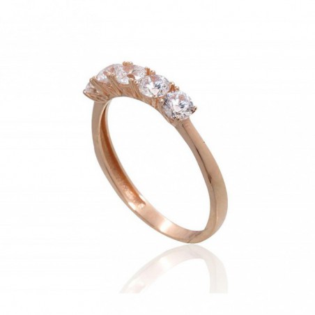 Zelta gredzens 1101095(Au-R)_CZ, Sarkanais Zelts	585°, Cirkoni 