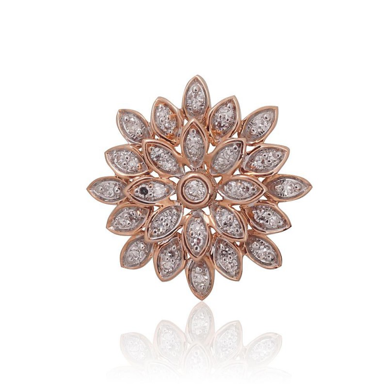 Zelta kulons 1300972(Au-R+PRh-W)_DI, Sarkanais Zelts	585°, rodijs (pārklājums) , Briljanti 