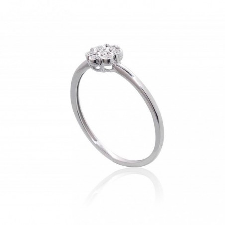 Zelta gredzens 1101022(Au-W)_DI, Baltais Zelts	585°, Briljanti 