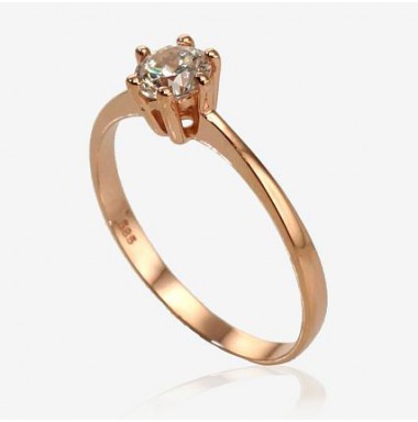 Zelta gredzens 1100102(Au-R)_CZ, Sarkanais Zelts	585°, Cirkoni 