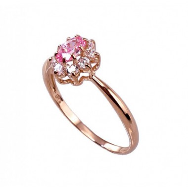 Zelta gredzens 1100126(Au-R)_CZ+CZ-PI, Sarkanais Zelts	585°, Cirkoni 