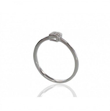 Zelta gredzens 1100290(Au-W)_DI, Baltais Zelts	585°, Briljanti 