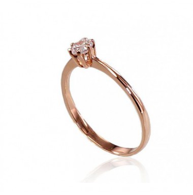 Saderināšanās gredzens 1100345(Au-R)_CZ, Sarkanais zelts	585°, Cirkoni 