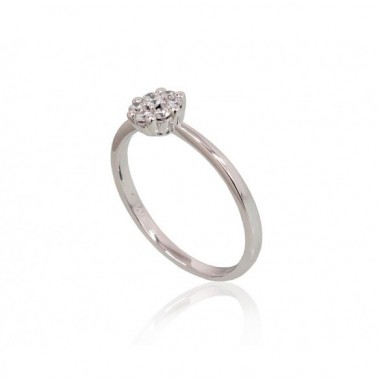 Zelta gredzens 1100692(Au-W)_DI, Baltais Zelts	585°, Briljanti 