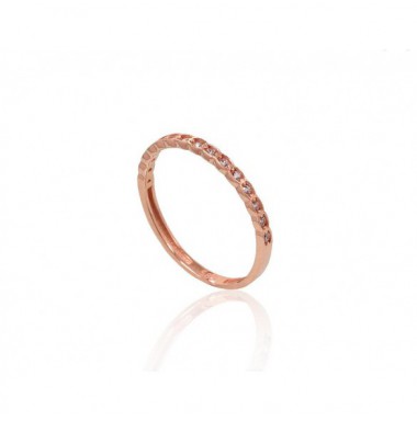 Zelta gredzens 1100873(Au-R)_CZ, Sarkanais zelts	585°, Cirkoni 