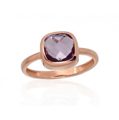 Zelta gredzens 1100913(Au-R)_AM, Sarkanais Zelts	585°, Ametists 
