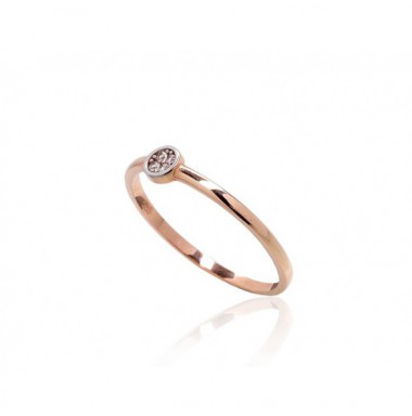 Zelta gredzens 1101004(Au-R+PRh-W)_CZ, Sarkanais Zelts	585°, rodijs (pārklājums) , Cirkoni 