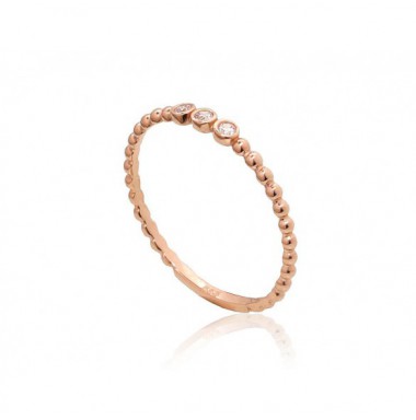 Zelta gredzens 1101074(Au-R)_CZ, Sarkanais Zelts	585°, Cirkoni 