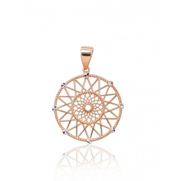 Zelta kulons 1300879(Au-R+PRh-W), Sarkanais Zelts	585°, rodijs (pārklājums) 