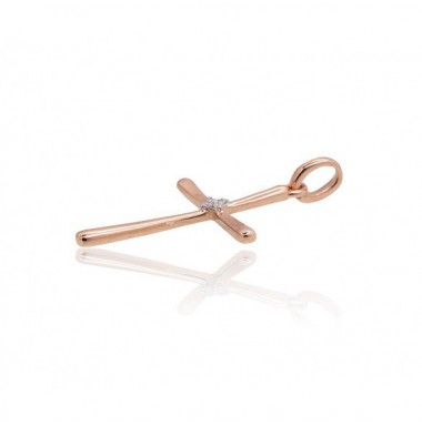 Zelta kulons 1300969(Au-R+PRh-W)_DI, Sarkanais Zelts	585°, rodijs (pārklājums) , Briljanti 