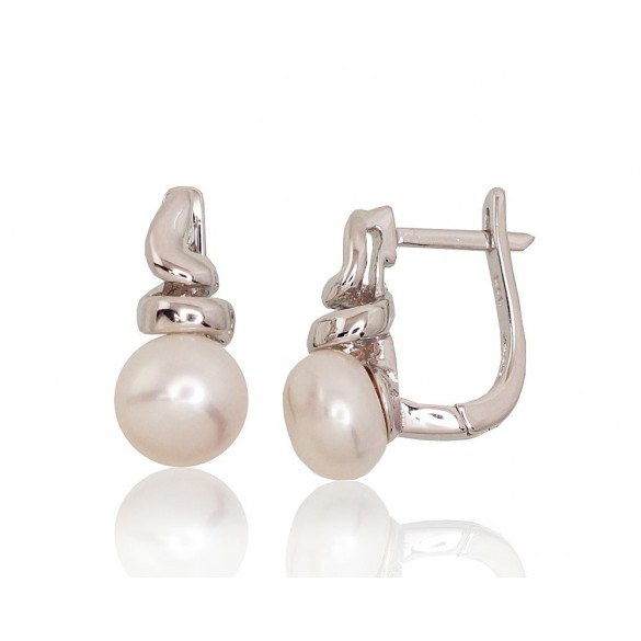 Sudraba auskari ar angļu slēdzēju