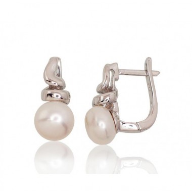 Sudraba auskari ar angļu slēdzēju