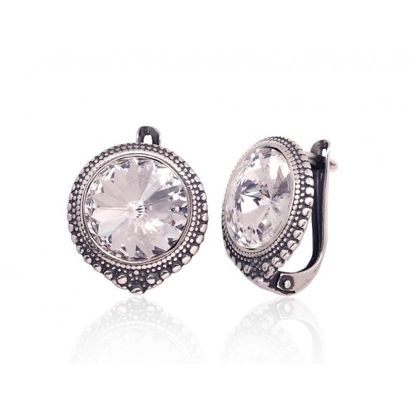 Sudraba auskari ar angļu slēdzēju