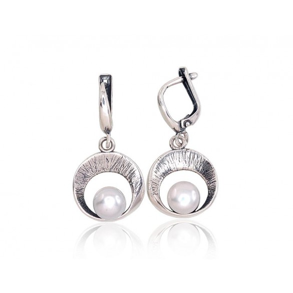 Sudraba auskari ar angļu slēdzēju