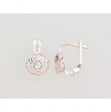 Sudraba auskari ar angļu slēdzēju