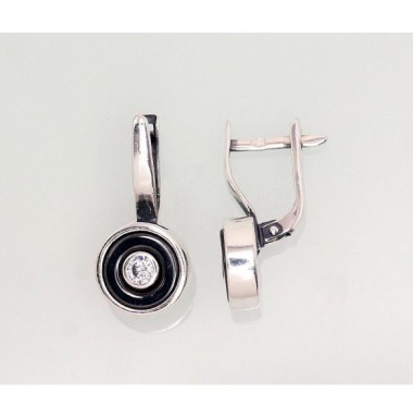 Sudraba auskari ar angļu slēdzēju