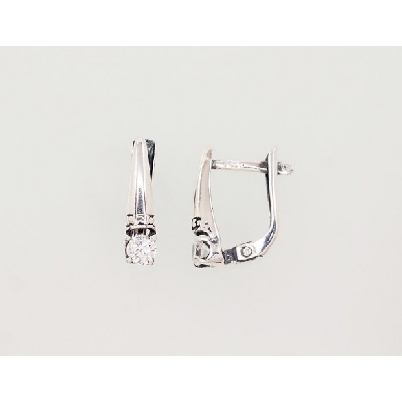 Sudraba auskari ar angļu slēdzēju