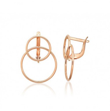 Zelta auskari ar angļu slēdzēju