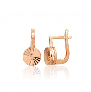 Zelta auskari ar angļu slēdzēju