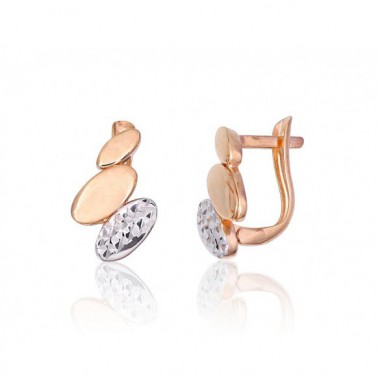 Zelta auskari ar angļu slēdzēju