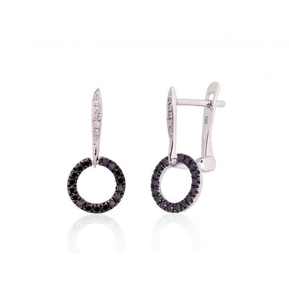 Zelta auskari ar angļu slēdzēju