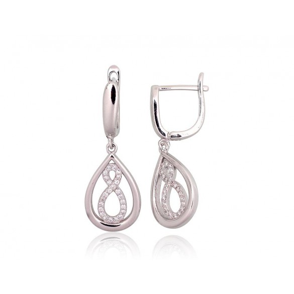 Sudraba auskari ar angļu slēdzēju