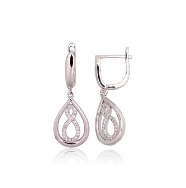 Sudraba auskari ar angļu slēdzēju