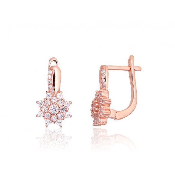 Sudraba auskari ar angļu slēdzēju