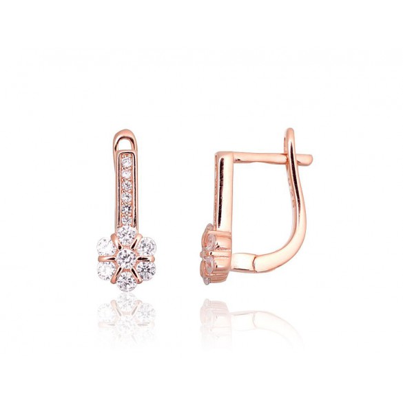 Sudraba auskari ar angļu slēdzēju