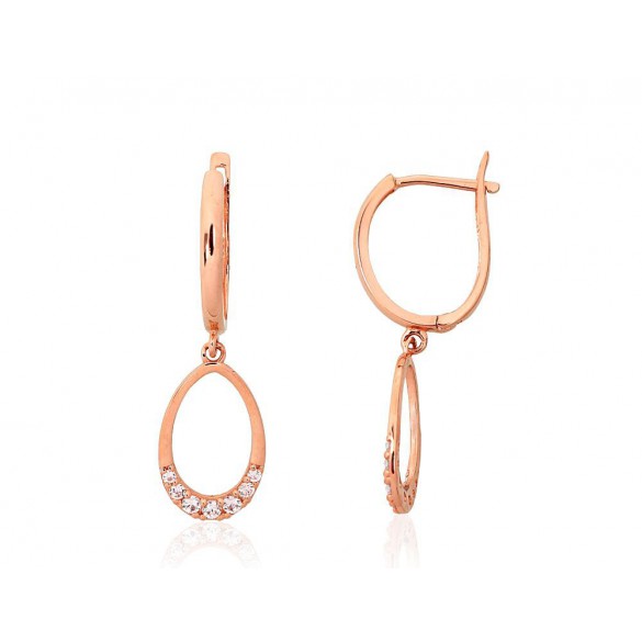 Zelta auskari ar angļu slēdzēju