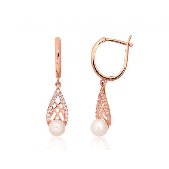 Zelta auskari ar angļu slēdzēju