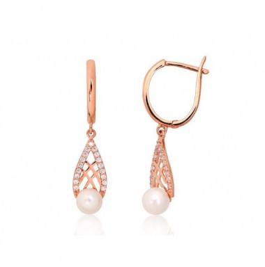 Zelta auskari ar angļu slēdzēju