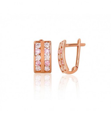 Zelta auskari ar angļu slēdzēju