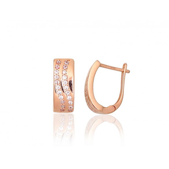 Zelta auskari ar angļu slēdzēju